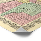 Map Of New York And The Adjacent Cities ポスター (角)