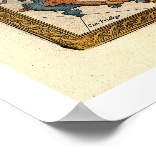 Map of Northern Asia by Abraham Ortelius 1603 ポスター (角)