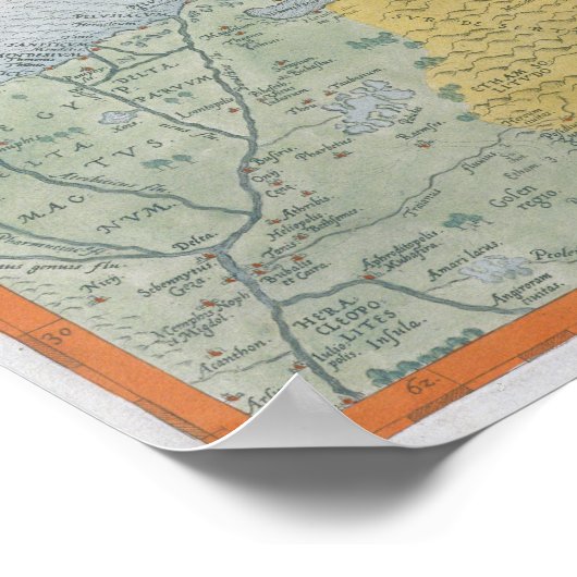 Map of Palestine ポスター (角)