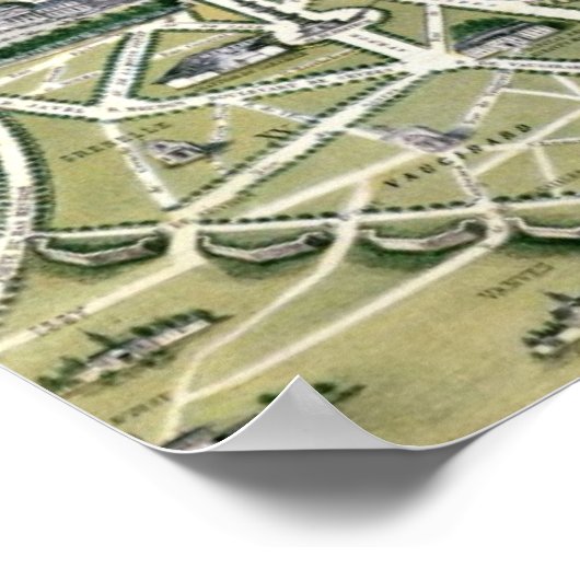 Map of Paris during the period of the Grands ポスター (角)