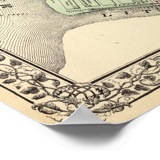 Map of Parkersburg, West Virginia ポスター (角)