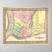 Map of Parkersburg, West Virginia ポスター (正面)