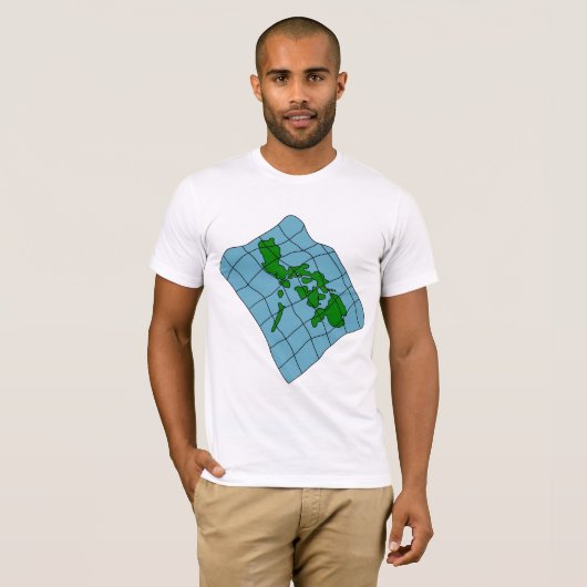 Map Of Philippines Mens T-Shirt Tシャツ (正面フル)