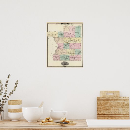 Map of Polk County, State of Wisconsin ポスター (キッチン)