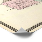 Map of Polk County, State of Wisconsin ポスター (角)