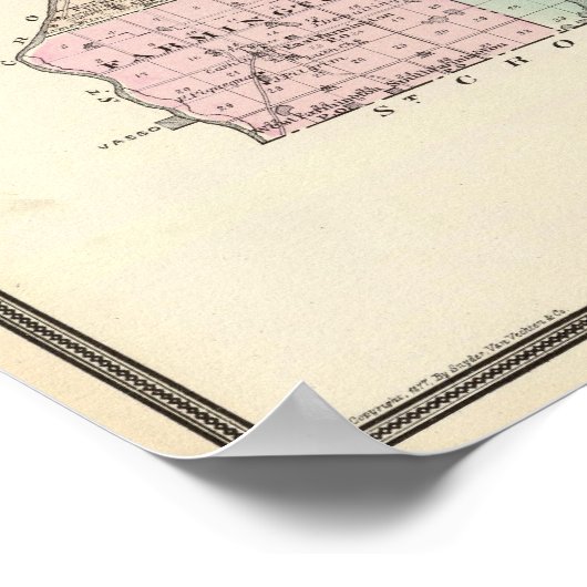 Map of Polk County, State of Wisconsin ポスター (角)