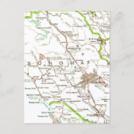 Map of Sonoma County CA Postcard ポストカード