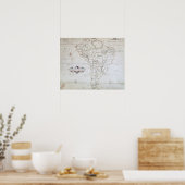 Map of South America ポスター (キッチン)