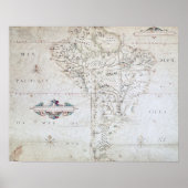 Map of South America ポスター (正面)