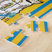 Map of South Dakota 11x14 Jigsaw Puzzle ジグソーパズル (側面)