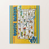 Map of South Dakota 11x14 Jigsaw Puzzle ジグソーパズル (縦)