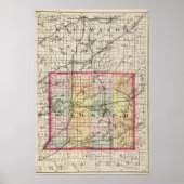 Map of St Joseph County, Michigan ポスター (正面)