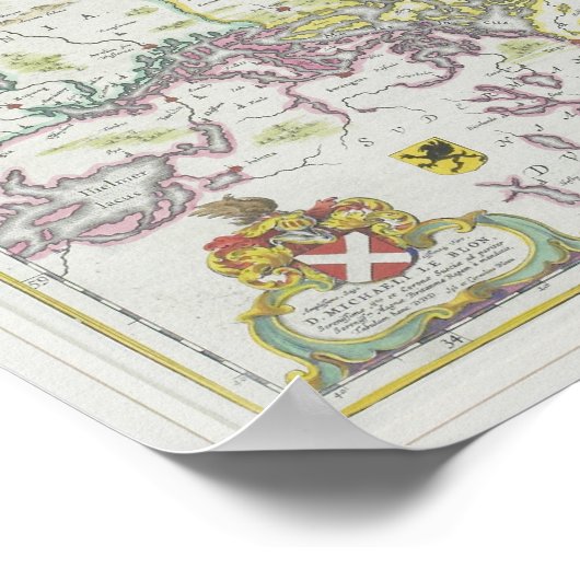 Map of Stockholm, Sweden ポスター (角)