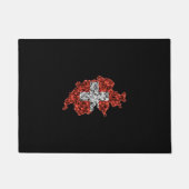 Map of Switzerland, Polygonal mesh line map ドアマット (正面)