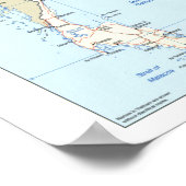 Map of Thailand ポスター (角)