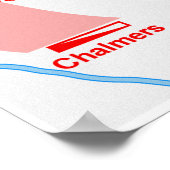 Map of the American Civil War Battle of Franklin ポスター (角)