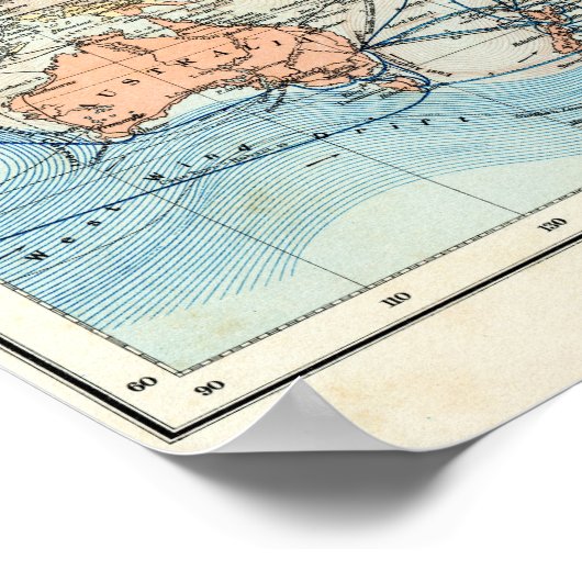 Map of the British Empire ポスター (角)