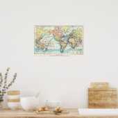 Map of the British Empire ポスター (キッチン)