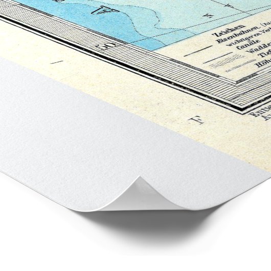 Map of the British Isles (1891)  ポスター (角)