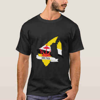 Map of the flag of Brunei Tシャツ