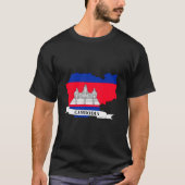 Map of the flag of Cambodia Tシャツ (正面)
