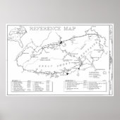 Map of The Great Smoky Mountains National Park ポスター (正面)