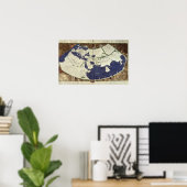 Map of the known world, from 'Geographia' ポスター (ホームオフィス)