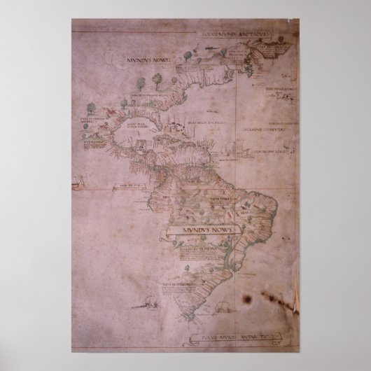Map of the New World, c.1532 ポスター (正面)