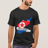 Map of the North Korean flag Tシャツ (正面)
