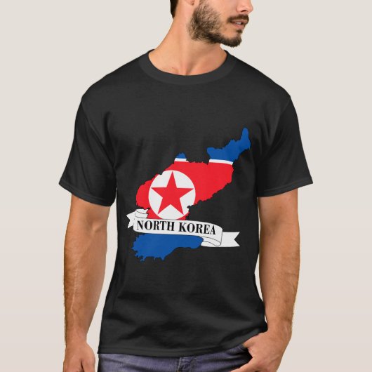 Map of the North Korean flag Tシャツ (正面)
