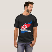 Map of the North Korean flag Tシャツ (正面フル)