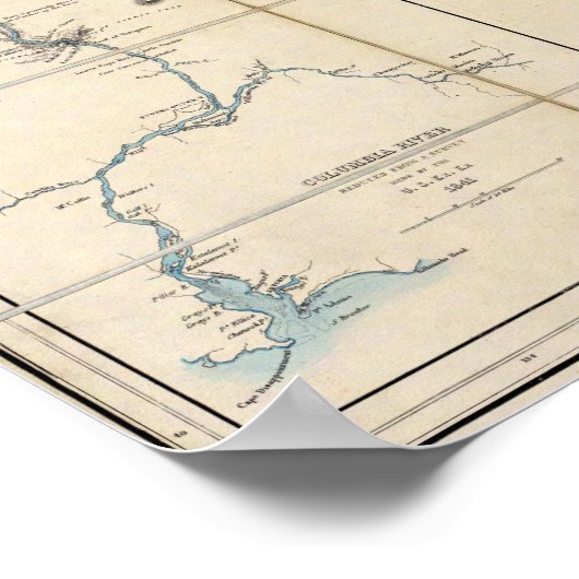 Map of the Oregon Territory 2 ポスター (角)