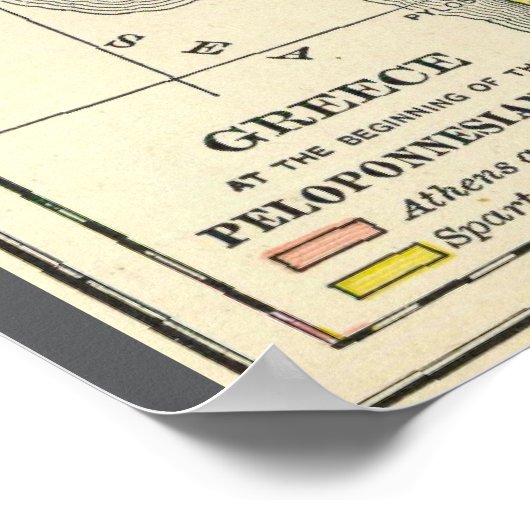 Map of the Peloponnesian War (1899) ポスター (角)