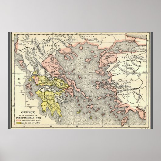 Map of the Peloponnesian War (1899) ポスター (正面)