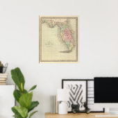 Map of the State of Florida ポスター (ホームオフィス)