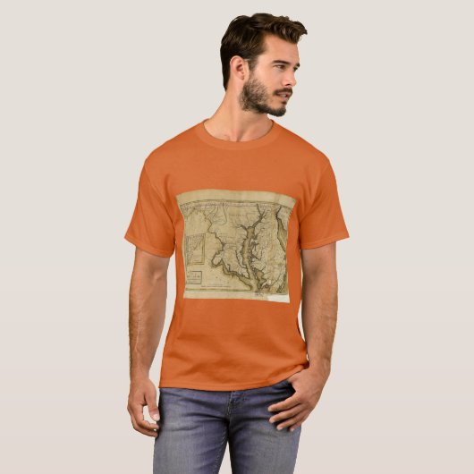 Map of the State of Maryland 1795 Tシャツ (正面フル)