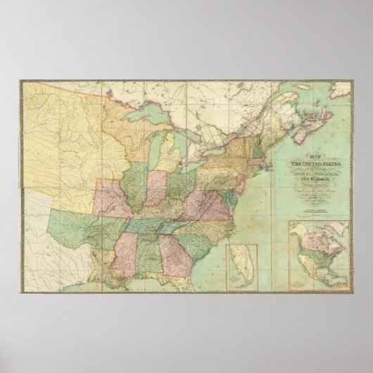 Map of the United States 5 ポスター (正面)