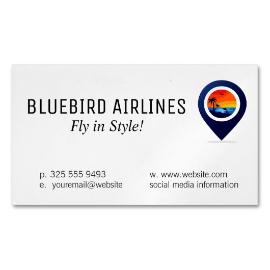 Map of the World | Tropical Island マグネット名刺 (正面)