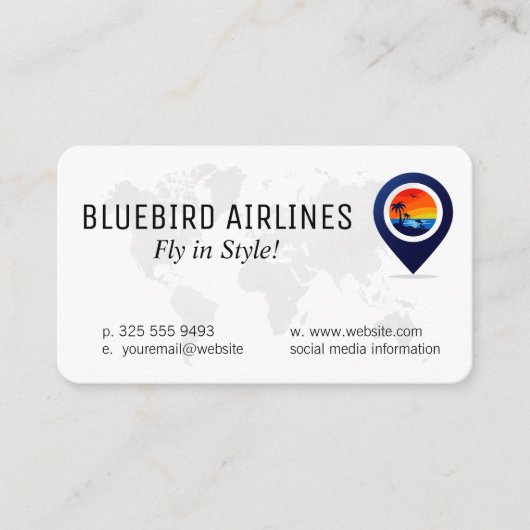 Map of the World | Tropical Island 名刺 (正面)