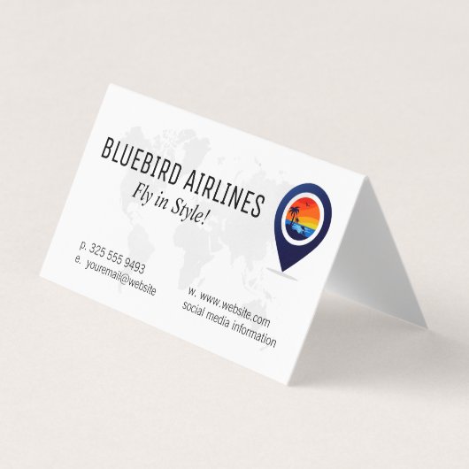 Map of the World | Tropical Island 名刺 (正面)