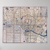MAP of TOKYO JAPAN  1849 ポスター (正面)