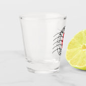 Map of Tunisia, Postal Passport Stamp, Travel Stam ショットグラス (左)