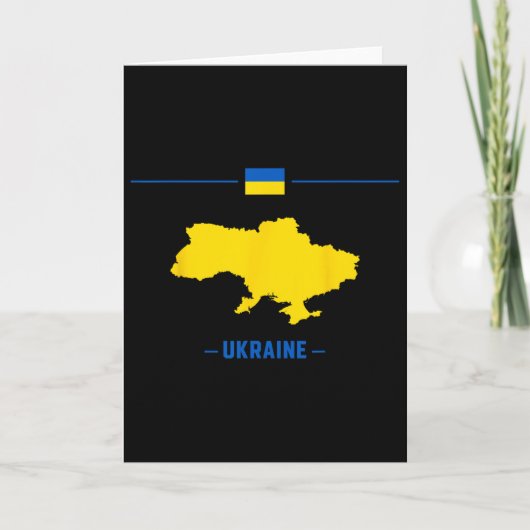 Map Of Ukraine Isolated With Flag And Name Of The  カード (正面)