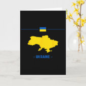 Map Of Ukraine Isolated With Flag And Name Of The  カード (黄色い花)
