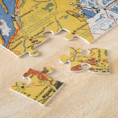 Map of Vacanes、Quebec、Gaspesie （カナダ） ジグソーパズル (側面)