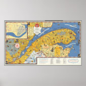 Map of Vacanes, Quebec, Gaspesie (Canada) ポスター (正面)