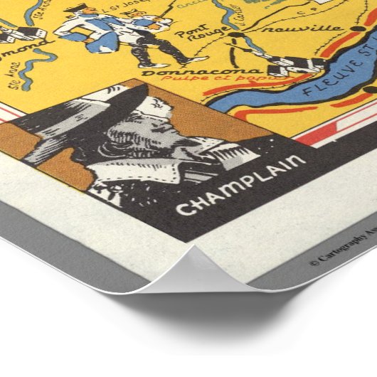 Map of Vacanes, Quebec, Gaspesie (Canada) ポスター (角)