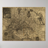 Map of Virginia by John Smith (1624) ポスター (正面)
