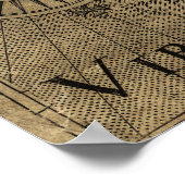 Map of Virginia by John Smith (1624) ポスター (角)