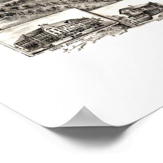 Map of West Medford, Massachusetts in 1897 ポスター (角)